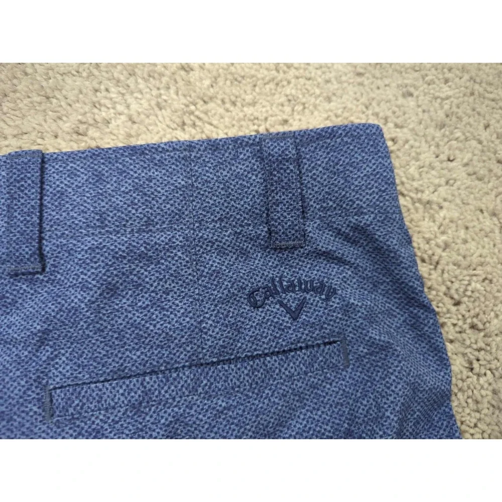 Callaway‎ Chino Shorts Mens 40 Blue Pockets Logo Athletic Golf Casual